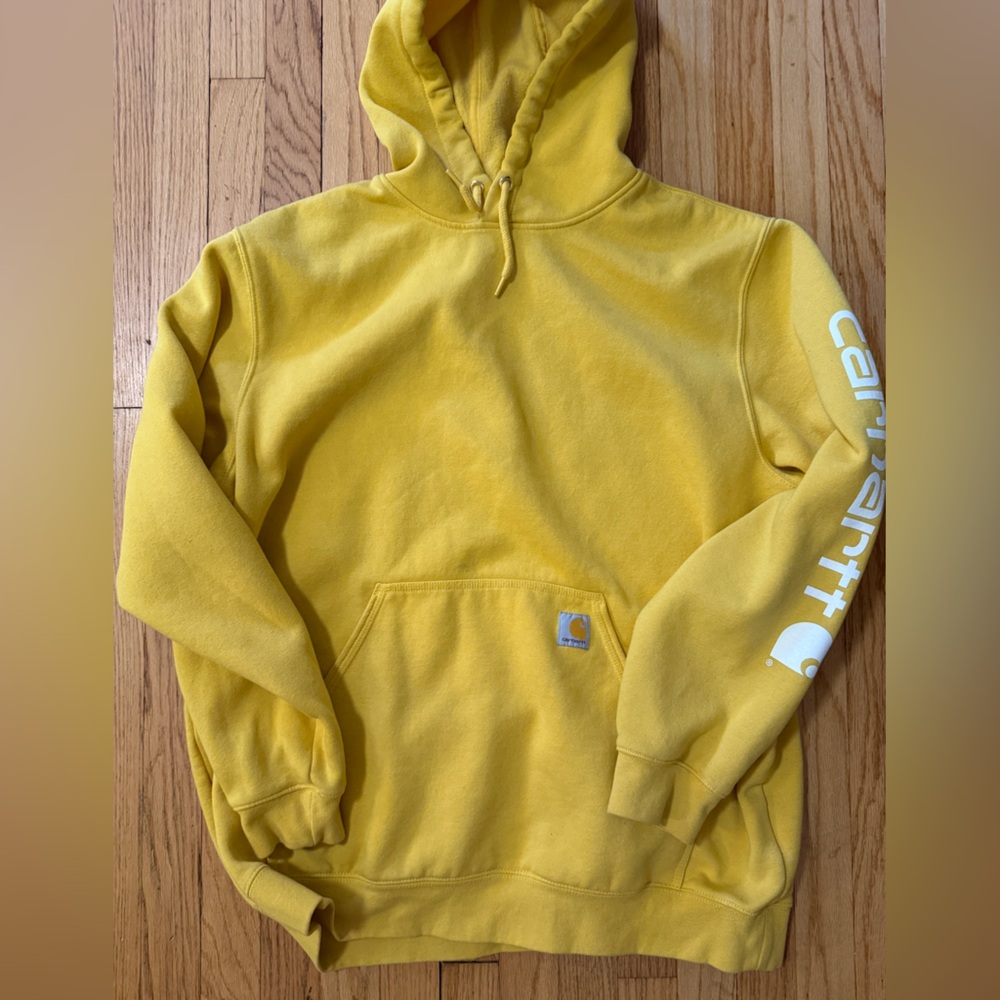 Carhartt Yellow Hoodie for Men XL